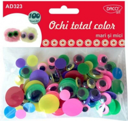 Accesorii craft - AD323 Ochi total color mari si mici DACO